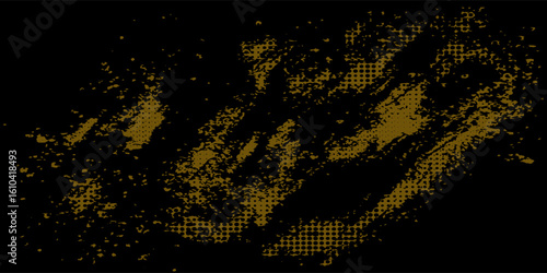 Abstract art background golden and black colors. Watercolor painting on canvas with soft yellow gradient. Modern graphic design with pattern. Texture backdrop.