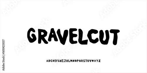 Bold Rough Font. Creative Hand Drawn Uppercase. Rock Chisel Typeface. Classic Lettering Fashion Designs. Typography Modern Serif Decorative Vintage Concept. Vector Illustration.