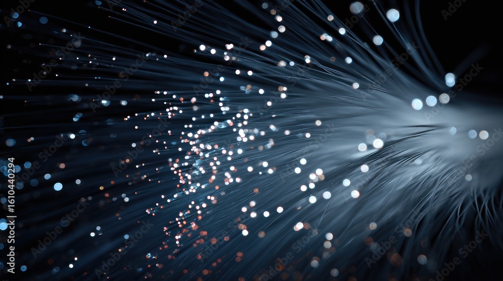 Naklejka premium Abstract fiber optic network