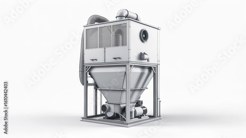 Industrial Dust Collector System for Air Filtration and Material Separation in Manufacturing and Factory Environments
