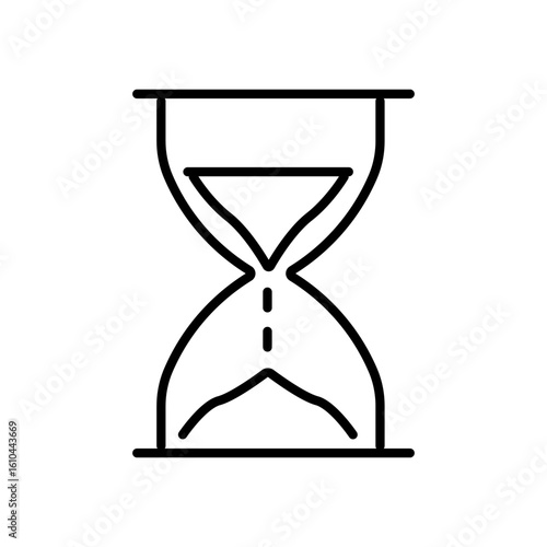 Editable stroke icon showing clock, calendar, or schedule, representing effective time management and productivity.