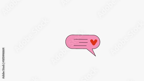 Chat Bubble Animation Icon Showing Casual Conversation Dialogue