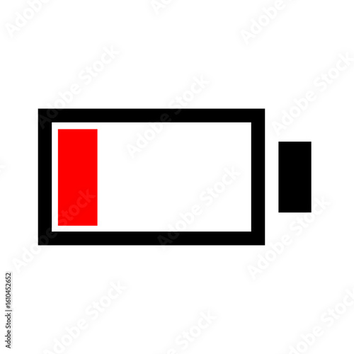 low battery icon vector illustration