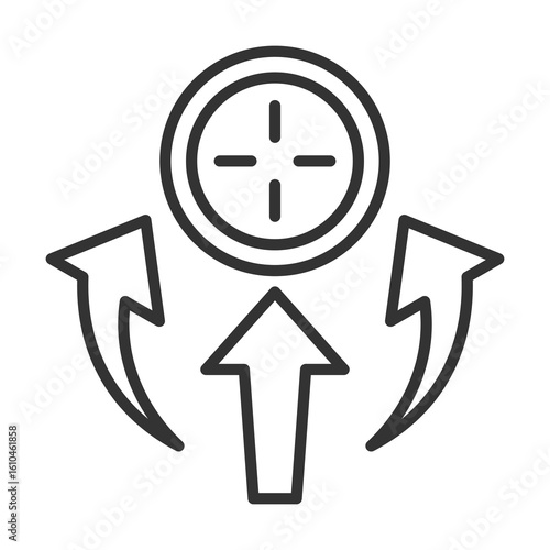 Focus Icon Outline Style. Vector Illustration Design