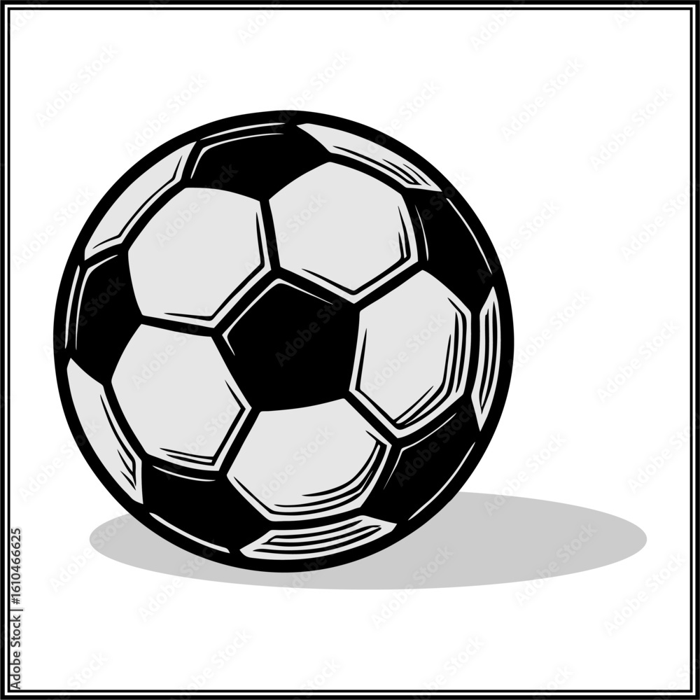 Fototapeta premium Soccer Ball Outline Illustration