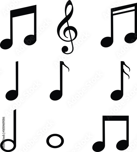 music notes set