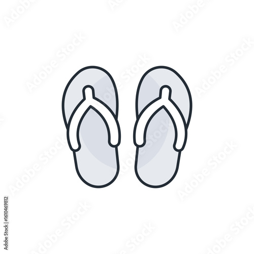 Sandals icon design with white background stock illustration