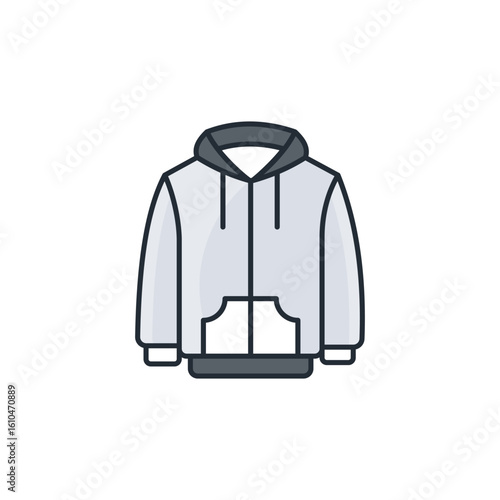 Sweat Shirt icon design with white background stock illustration