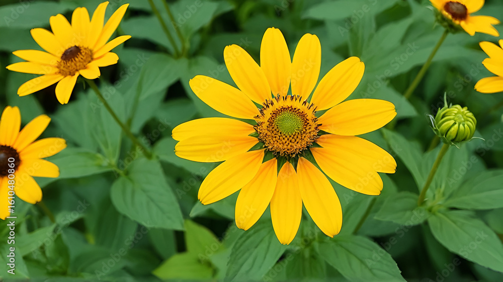 Obraz premium lovely yellow heliopsis flower blooms