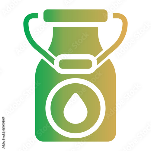 Vintage Milk Can On Flat Gradient Style