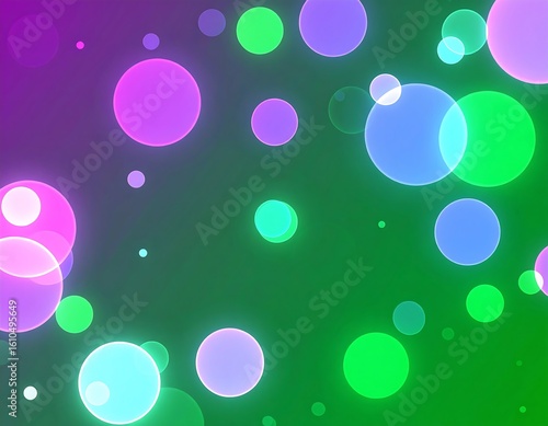 Colorful circles on gradient background