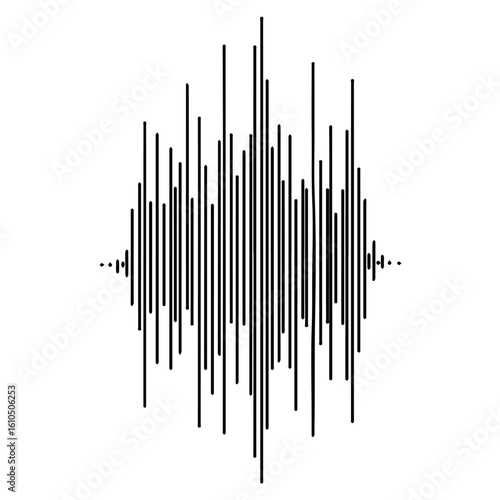 Abstract Audio Waveform Graphic Design