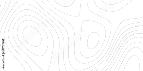 The contour lines found on a topographic map, Modern design with White background with topographic wavy pattern design, details the would define a real geographical art.