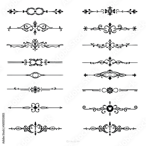 Decorative ornamental flourishes and dividers borders