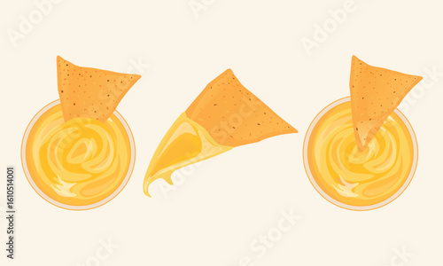 Nachos with Cheese Dipping Sauce