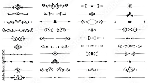Ornate decorative dividers and flourishes vintage
