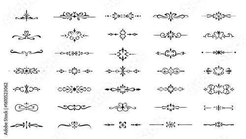 Ornate decorative flourishes and dividers vintage