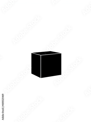 Box Dent Corner Silhouette Vector Illustration