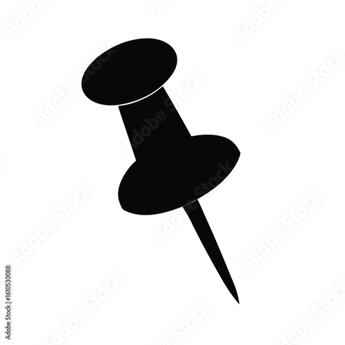 push pin isolated on white