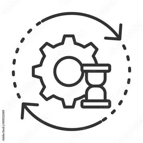 Consistency Icon Outline Style. Vector Illustration Design