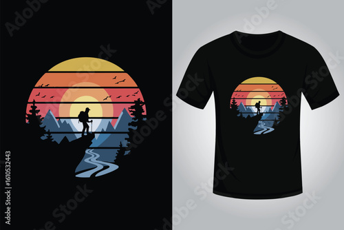 Hiking t shirt design
