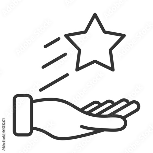 Aspiration Icon Outline Style. Vector Illustration Design