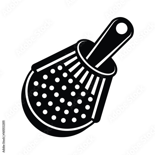 garlic crusher on white background