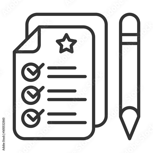Correct Icon Outline Style. Vector Illustration Design