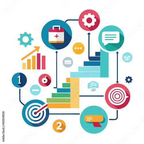  infographic design with icons and numeric