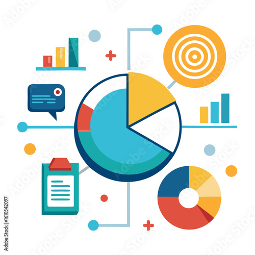 survey result pie chart and stats