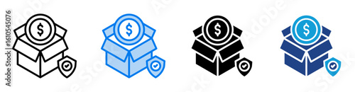 Commodity icon set multiple style collection