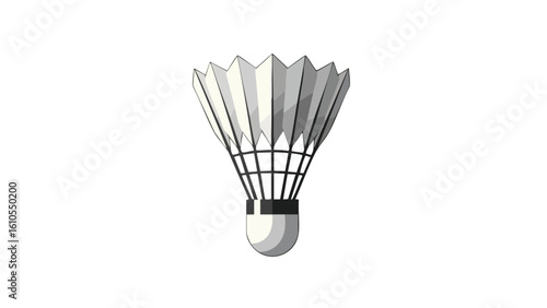 Badminton Shuttlecock Isolated on White Background. featuring badminton, shuttlecock, sport and more, creating a perfect scene. This scene includes elements like game, equipment, flying.