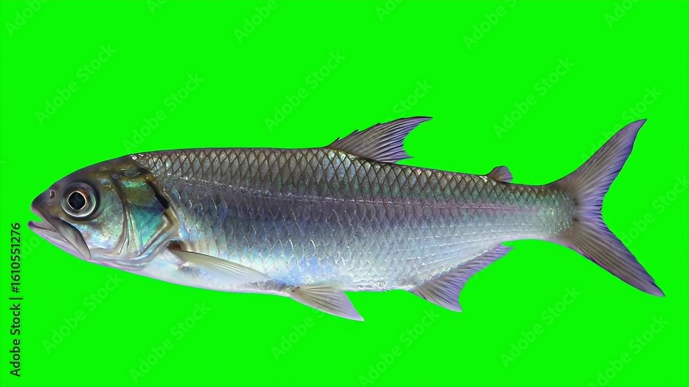 Pearl Gourami Fish Trichopodus leerii Swimming Isolated on Green Screen Pearl Gourami Fish Trichopodus leerii Swimming Isolated on Green Screen