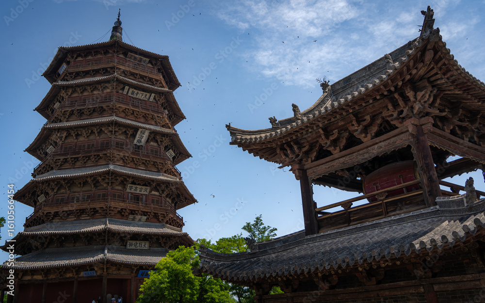 Fototapeta premium Yingxian Wooden Pagoda in Shanxi China
