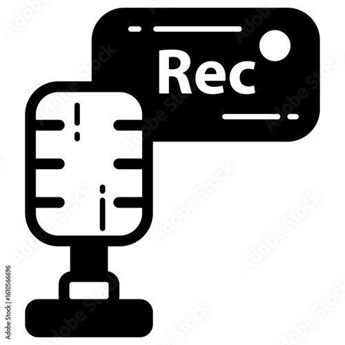 podcast recording solid black