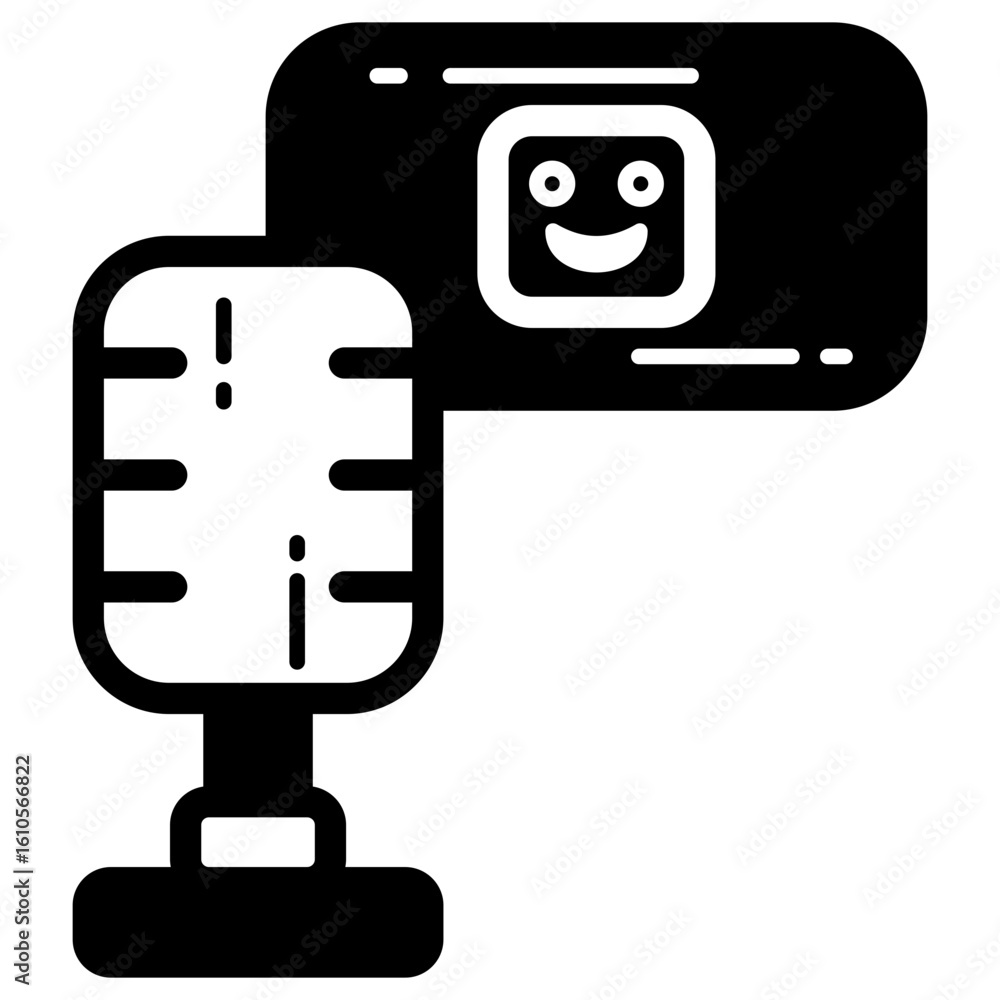 Fototapeta premium comedy podcast solid black