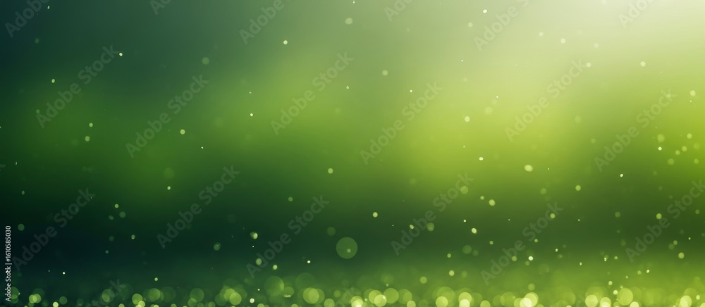 Fototapeta premium Abstract green gradient background with bokeh effect and light spots.premium bokeh photos for poster and banner backgrounds