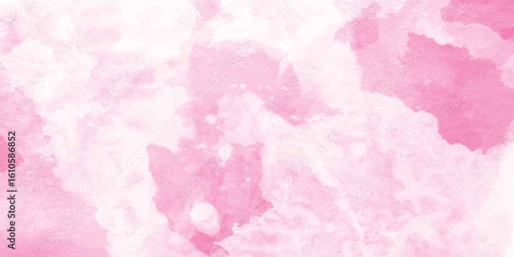 Fototapeta premium Abstract watercolor design with a soft pastel color palette dominated by shades of pink, The texture resembles a gentle blending of watercolors, with smooth transitions.