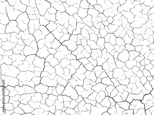 Broken cracked surface. Vector illustration. Monochrome background of coarse soil. 