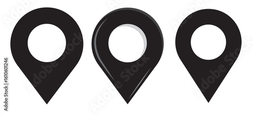 Location or map pin icon symbol. vector illustration