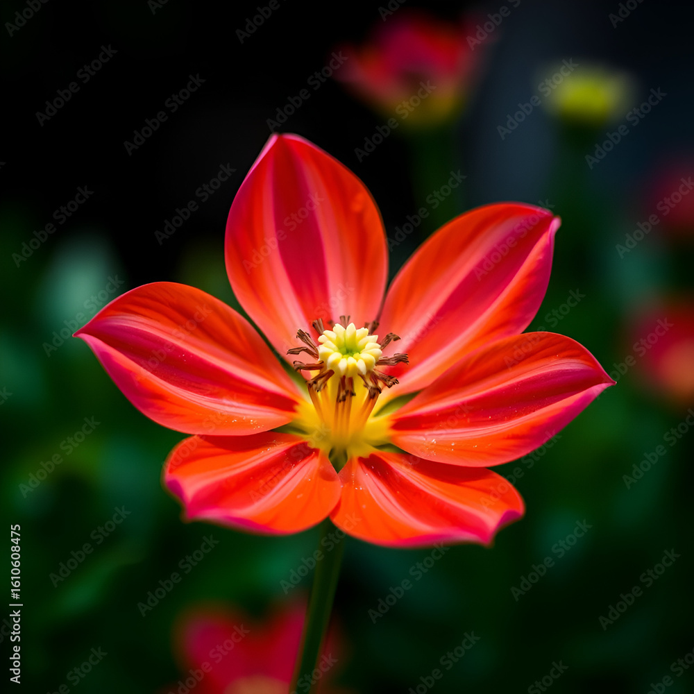 Fototapeta premium close up of a pink and orange flower