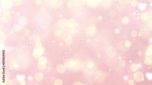 ピンク　キラキラ　ループ動画　光る　抽象的　おしゃれ　淡い　上品　ファンタジー　玉ボケ　パーティクル　Sparkling pink glitter.Abstract star light.Valentine's Day, Christmas, Mother's Day,wedding.Loop video.