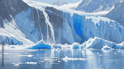 Veil of Spring The most beautiful ice melt isolated watercolor vector illustration svg