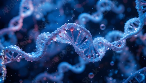 Scientific DNA Strand Illustration – Genetic Molecule Abstract Design