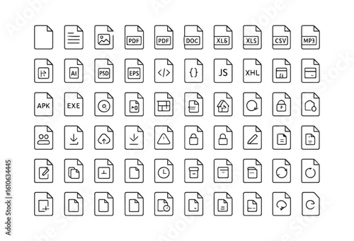 File Type Icons Collection of Document and Format Symbols