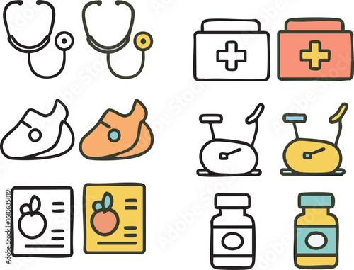Medical and Health Icons Collection.
