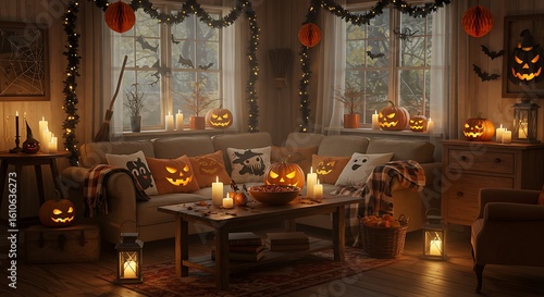 Spooky Halloween Living Room Decor
