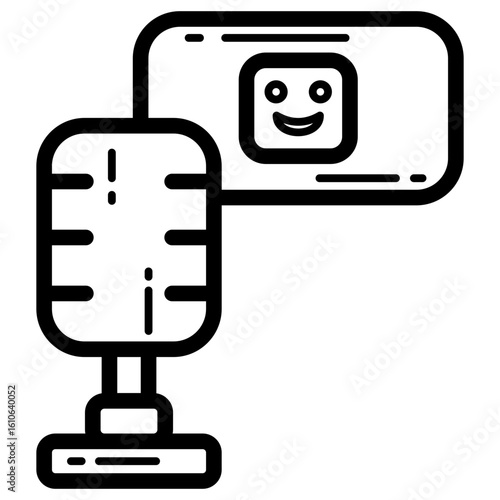 comedy podcast lineart