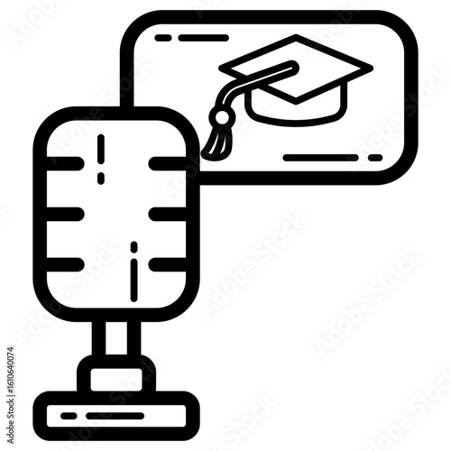 education podcast lineart