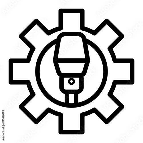 podcast management lineart